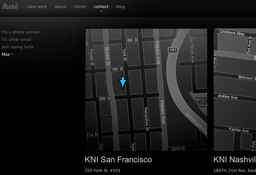 KNI использует карты, чтобы показать местоположение студии