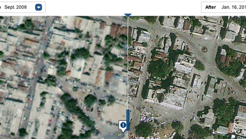 Результат был поразительным   Иллюстрация до и после разрушения Порт-о-Пренса в результате землетрясения   ,