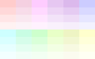 По мере увеличения яркости каждого цвета (чем ближе он подходит к белому), тем сложнее становится различать смежные цвета